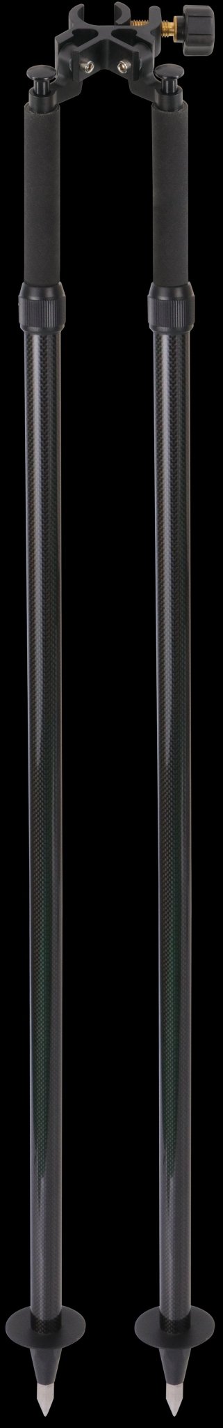 CLS22C3 - Bipod for Pole, Carbon Fiber with anti - crush head, Width 25 - 38mm with Soft Bag - Datum Tech Solutions