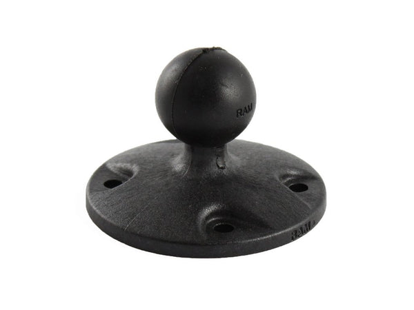 Ram Mounts RAM 2.5" Composite Round Base with the AMPs Hole Pattern & 1" Ball-Datum Tech Solutions
